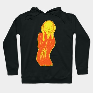 The Scream  minimalized Lollipop Yellow and Orange Hoodie